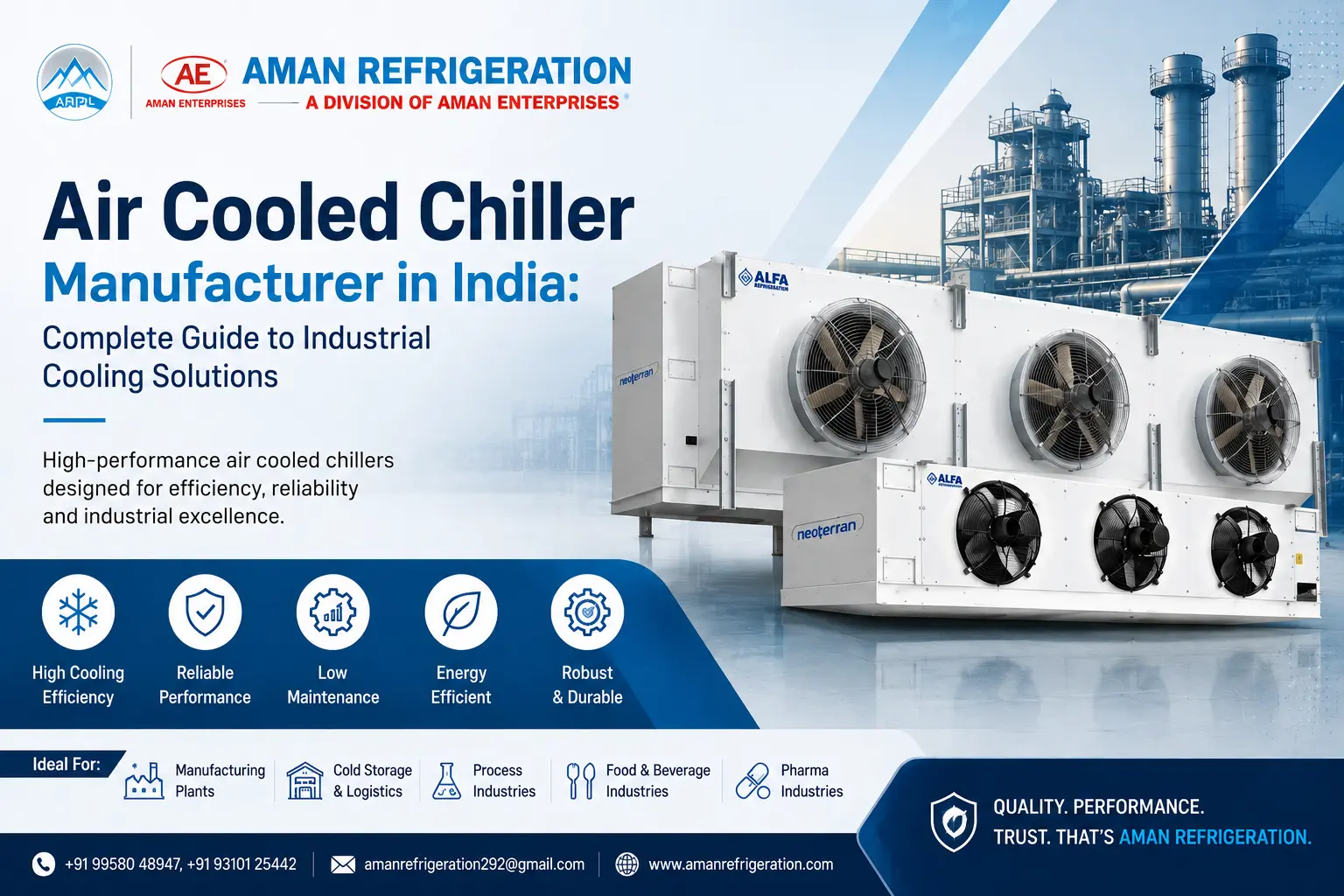 Air Cooled Chiller Manufacturer in India Complete Guide to Industrial Cooling Solutions