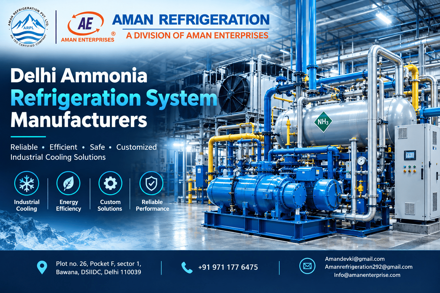 Ammonia Refrigeration System Manufacturers in Delhi